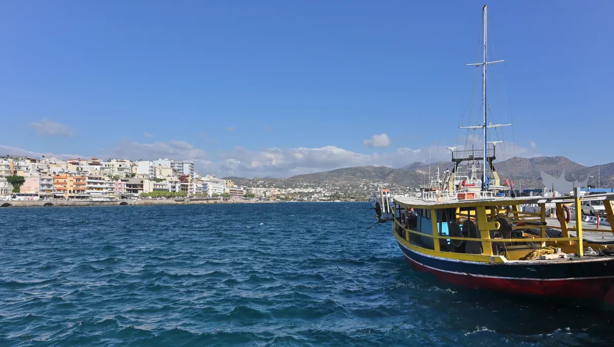 A fishing boat in the harbour of Agios Nikolaos, Crete