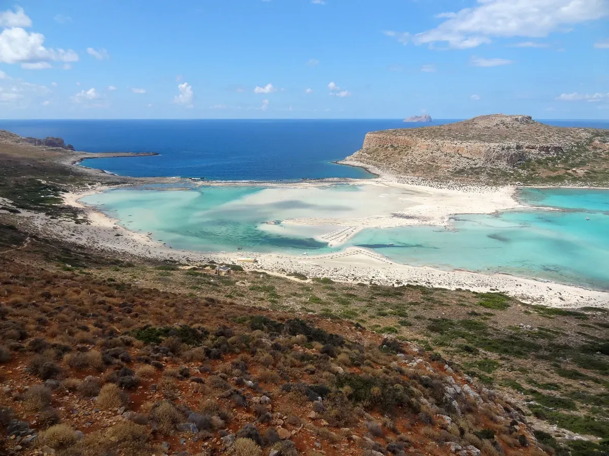 Balos lagoon, the lagoon under gramvousa, by boat from kissamos, Crete Greece
