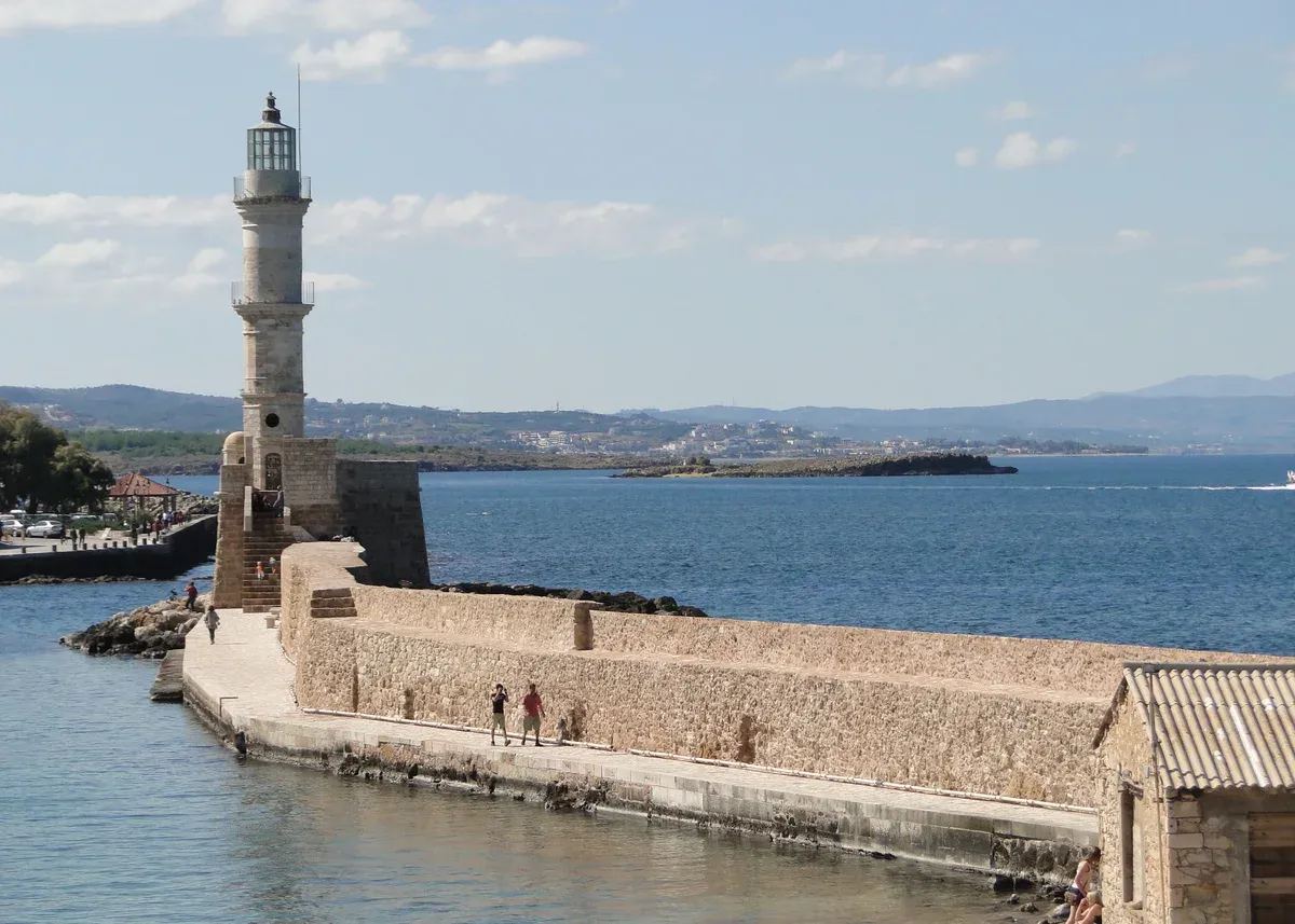 Chania old town, the venetian harbour and its lanes, Crete Greece