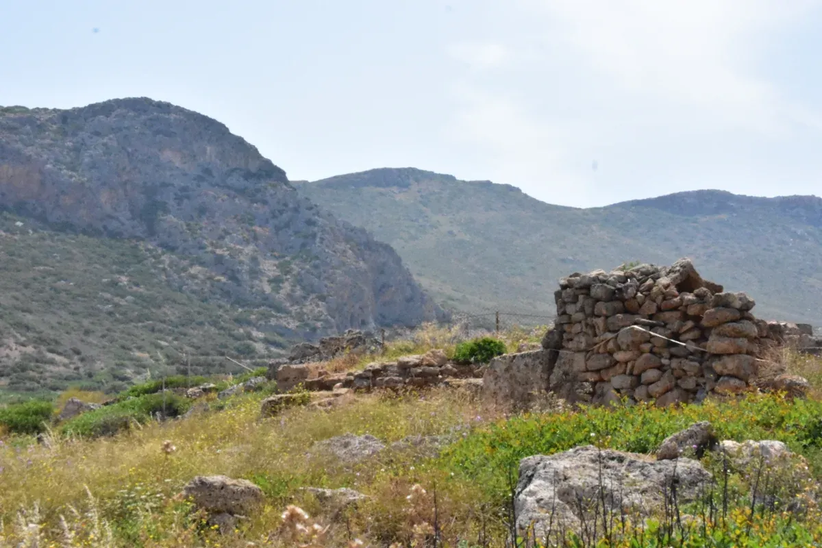 The free ancient harbour ruins at Phalasarna, a free things to do in Crete site