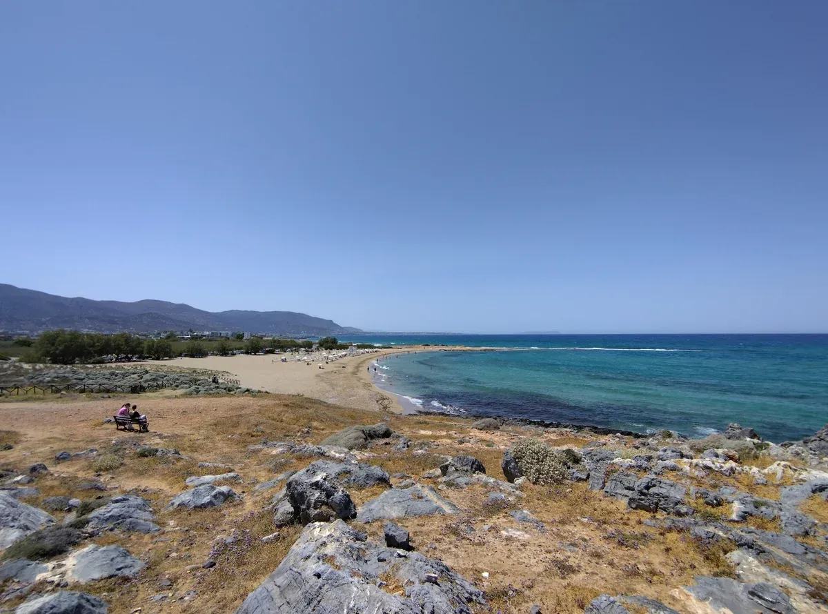 Potamos Beach near Malia, Crete, the area's Blue Flag-listed beach