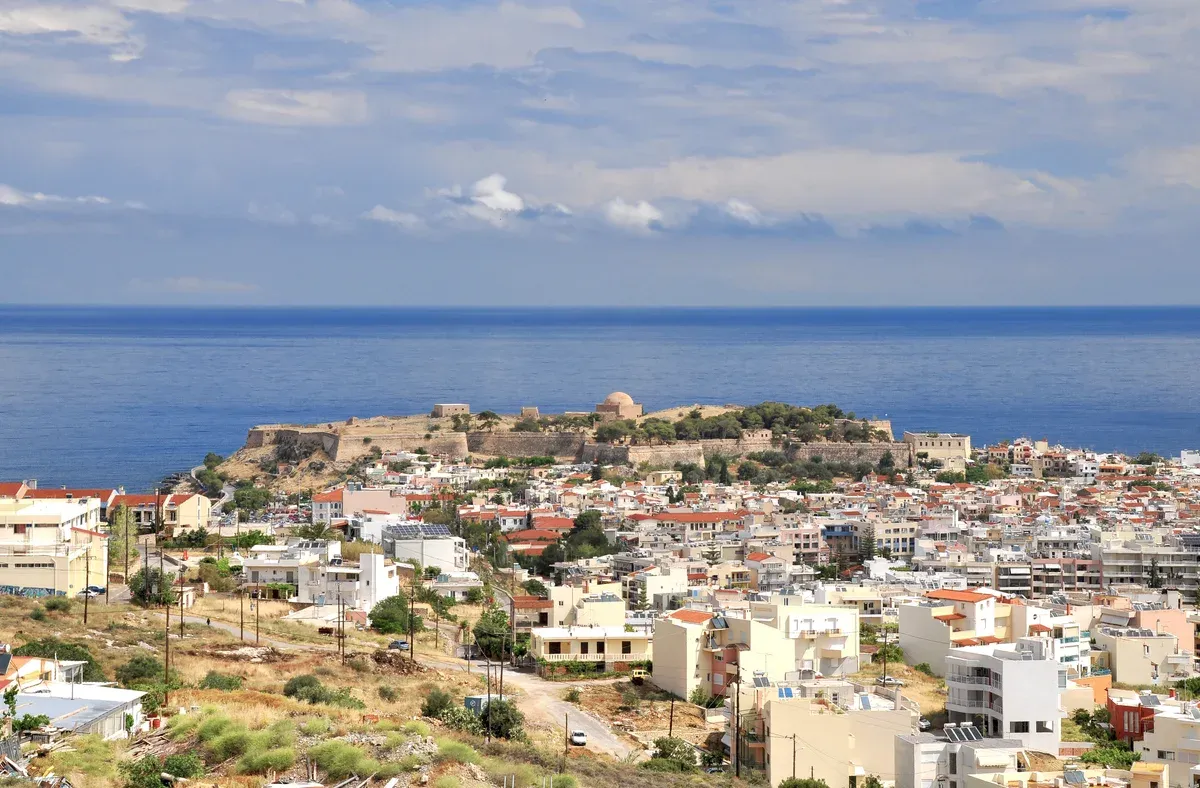 The Fortezza Venetian fortress on the headland above Rethymno old town, Crete